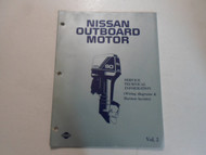 1988 Nissan Outboard Motor Service Tech Info WD Manual WATER DAMAGED VOLUME 2
