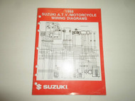 1988 Suzuki Model J A.T.V. Motorcycle Wiring Diagrams Manual FADED STAINED OEM