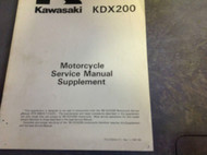 1989 1990 KAWASAKI KDX200 KDX 200 Service Repair Shop Manual SUPPLEMENT FACTORYx