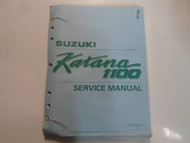 1989 90 91 92 1993 Suzuki Katana 1100 Service Repair Manual LOOSE LEAF STAINED 
