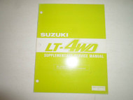 1989 Suzuki LT-4WD Supplementary Service Manual 995014212001E FACTORY OEM DEAL 