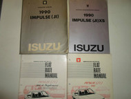 1990 Isuzu Impulse Service Repair Shop Manual 4 VOLUME SET OEM WORN STAINED