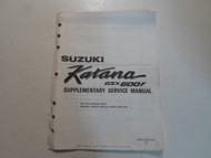 1990 Suzuki Katana GSX600F Supplementary Service Repair Manual MINOR STAINS OEM