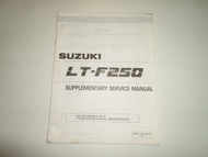1990 Suzuki LT-F250 Supplementary Service Manual STAINED FACTORY OEM BOOK 90 