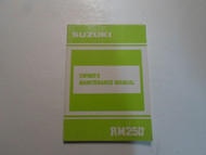 1990 Suzuki RM250 Owners Maintenance Manual WATER DAMAGED FACTORY OEM BOOK 90