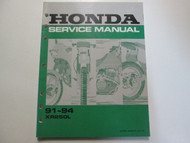 1991 1992 1993 1994 1995 1996 HONDA XR250L Service Shop Repair Manual NEW 