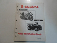 1991 1998 Suzuki Motorcycle ATV Model Identification Guide 4th Revision STAINED