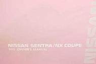 1991 NISSAN SENTRA NX COUPE Owners Operators Owner Manual Factory OEM Booklet