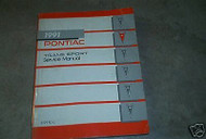 1991 Pontiac Trans Sport Van Transport Workshop Repair Service Shop Manual OEM