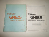 1991 Suzuki GN125 Service Repair Manual W/SUPP 2VOL SET MINOR STAINS FACTORY OEM
