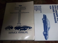 1992 Ford Crown Victoria Mercury Grand Marquis Service Repair Shop Manual Set