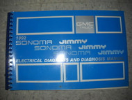 1992 GMC Jimmy & Sonoma Wiring Electrical Diagram Service Manual EWD EVTM OEM