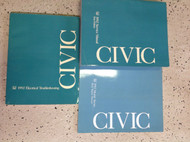 1992 HONDA CIVIC Service Shop Repair Manual Set W Body & Wiring Diagram Manual