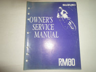 1992 Suzuki RM80 Owners Service Manual STAINED FACTORY OEM BOOK 92 DEAL