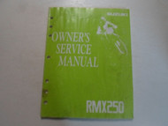 1992 Suzuki RMX250 Owners Service Manual WATER DAMAGED FACTORY OEM BOOK 92 DEAL