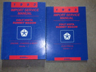 1993 Dodge Colt Vista Eagle Summit Wagon Service Shop Repair Manual SET FACTORY