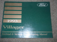 1993 Ford Mercury Villager Van ELECTRICAL WIRING DIAGRAM Service Shop Manual EWD