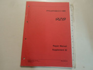 1993 Porsche 928 Repair Manual Supplement 32 FACTORY OEM DEALERSHIP 