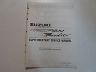 1993 Suzuki GSF400 Bandit Motorcycle Supplementary Service Manual MINOR STAINS