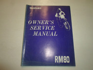 1993 Suzuki RM80 Owners Service Manual STAINED WORN FACTORY OEM BOOK 93 DEAL