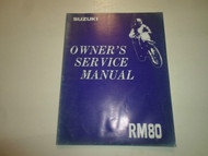 1993 Suzuki RM80 Owners Service Manual WATER DAMAGED FADED FACTORY OEM BOOK 93 