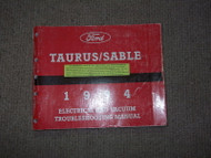 1994 Ford Taurus & Mercury Sable Electrical & Vacuum Wiring Diagrams Manual OEM