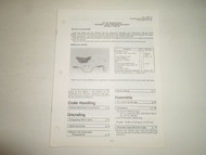 1994 Kawasaki Jet Ski Watercraft Model JT750-B1 Assembly & Preparation Manual