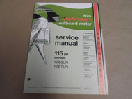 1974 Johnson Outboards Service Shop Manual 115 HP 115ESL74 115ETL74 OEM Boat x