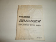 1994 Suzuki DR650SER Supplementary Service Manual WATER DAMAGED FACTORY OEM DEAL
