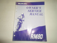 1994 Suzuki RM80 Owners Service Manual WATER DAMAGED FACTORY OEM BOOK 94 DEAL