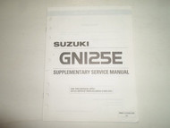 1995 Suzuki GN125E S Supplementary Service Manual FACTORY BOOK 95 995013102003E