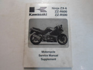 1993 2005 Kawasaki Ninja ZX-6 ZZ-R600 ZZ-R500 Service Manual Supplement STAINED