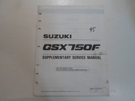 1995 Suzuki GSX750F Supplementary Service Manual FACTORY OEM 995013718003E