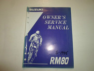 1995 Suzuki RM80 Owners Service Manual MINOR WEAR FACTORY OEM BOOK 95 DEALERSHIP