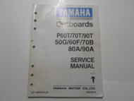 1995 Yamaha Outboards P60T 70T 90T 50G 60F 70B 80A 90A Service Repair Manual NEW