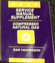 1996 Dodge Ram Van Wagon Compressed Natural Gas Service Shop Manual Supplement