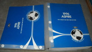 1996 FORD ASPIRE Service Shop Repair Manual Set 96 W Wiring Diagram OEM