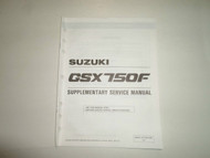 1996 Suzuki GSX750F Supplementary Service Manual FACTORY BOOK 96 995013719003E