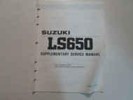 1996 Suzuki LS650 Supplementary Service Manual MINOR WEAR FACTORY OEM BOOK 96