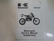1997 1998 1999 2000 2001 2002 Kawasaki KDX220 Motorcycle Service Shop Manual NEW