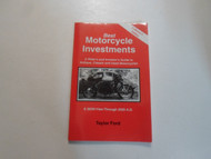 1997 Best Motorcycle Investments Collectors Edition Guide Manual Antique Classic