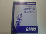 1997 SUZUKI RM80 RM 80 Owners Service Manual # 9901102B7203A WORN FADED FACTORY