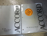 1998 HONDA ACCORD Service Shop Repair Manual DEALERSHIP SET HONDA W V-6 BOOK