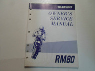 1998 Suzuki RM80 Owners Service Manual WATER DAMAGED FACTORY OEM BOOK 98 DEAL