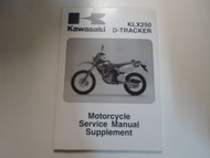 1999 2000 2001 2002 2003 Kawasaki KLX250 D-TRACKER Shop Service Manual FACTORY