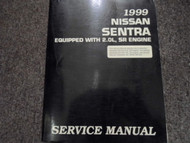 1999 Nissan Sentra 2.0L SR Service Repair Shop Workshop Manual OEM Factory