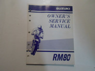 1999 Suzuki RM80 Owners Service Manual WATER DAMAGED MINOR FADING FACTORY OEM 99