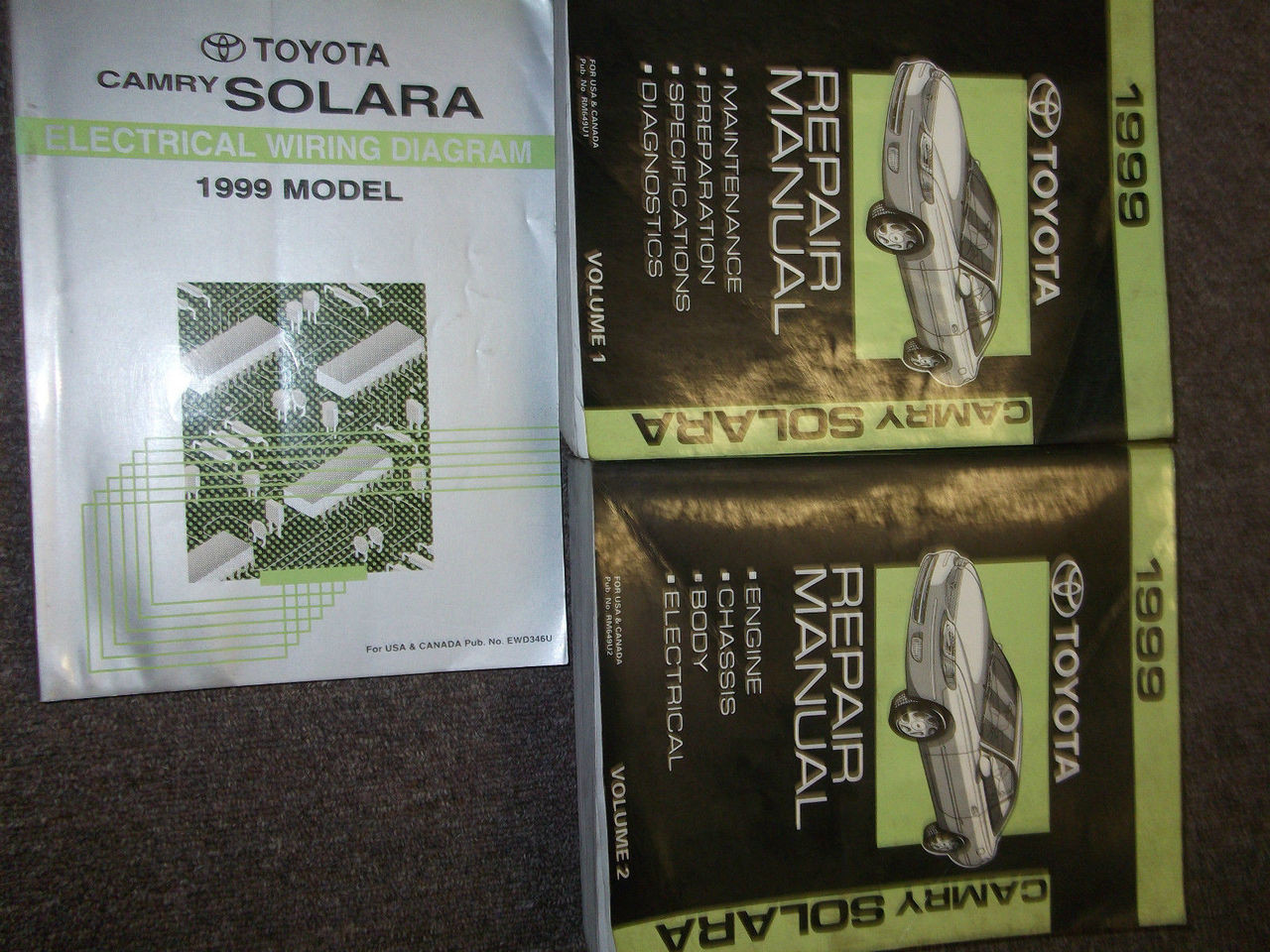 1999 Toyota Camry Solara Service Shop Repair Manual Set
