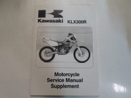 2000 2001 2002 Kawasaki KLX300R Motorcycle Service Manual Supplement FACTORY NEW
