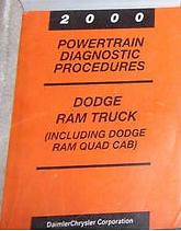 2000 Dodge Ram Truck 1500 2500 3500 POWERTRAIN DIAGNOSTIC Service Manual CUMMINS